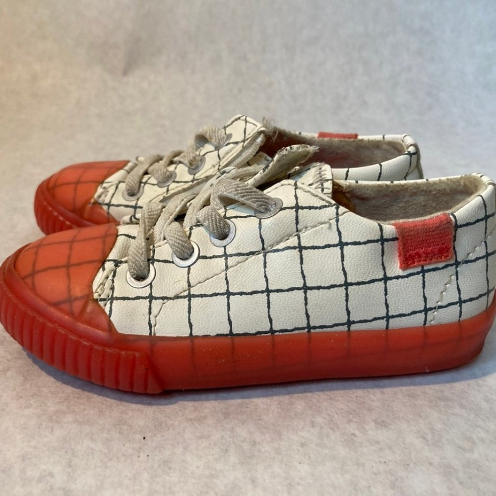 Zara Toddler Shoes White/Pink with Zipper Size US 7/EU 23